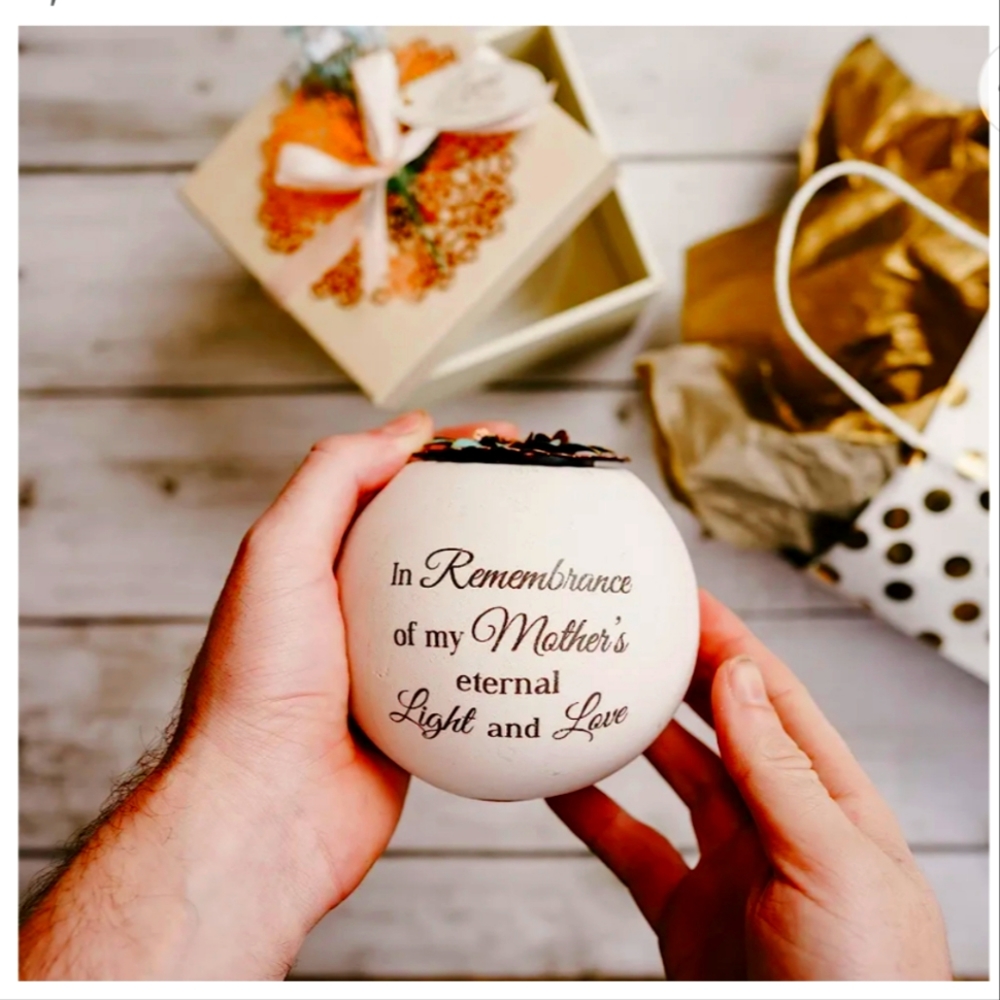 🆕Light Your Way Mother's Love Terra Cotta Candle Holder with Candle, 4-Inch